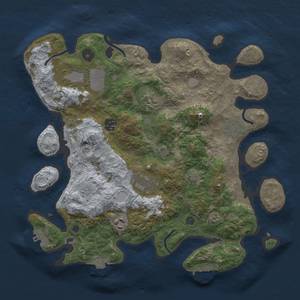 Thumbnail Rust Map: Procedural Map, Size: 3600, Seed: 20403, 14 Monuments