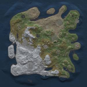 Thumbnail Rust Map: Procedural Map, Size: 3500, Seed: 138616646, 17 Monuments