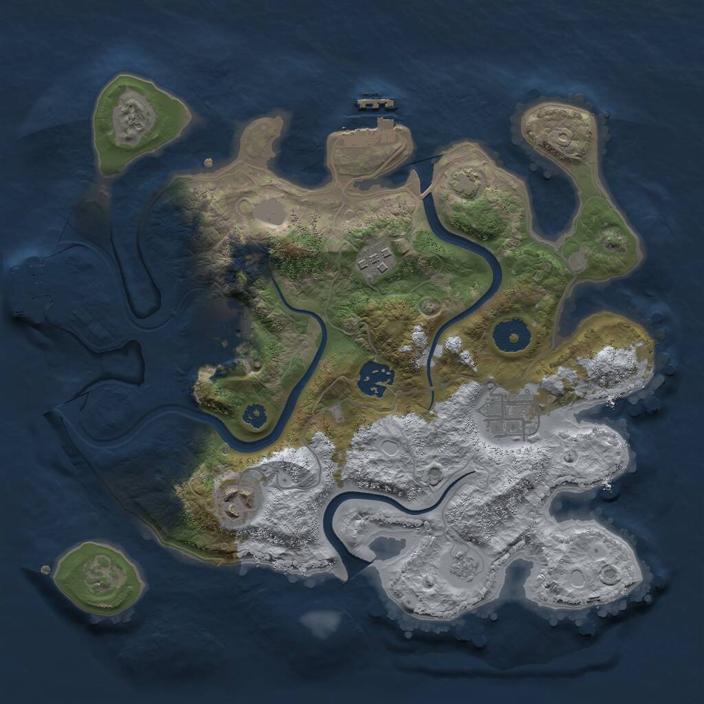 Rust Map: Procedural Map, Size: 3000, Seed: 538320356, 10 Monuments