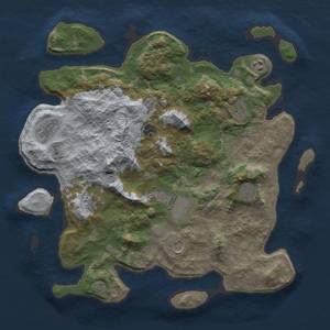 Thumbnail Rust Map: Barren, Size: 4000, Seed: 240307478, 13 Monuments