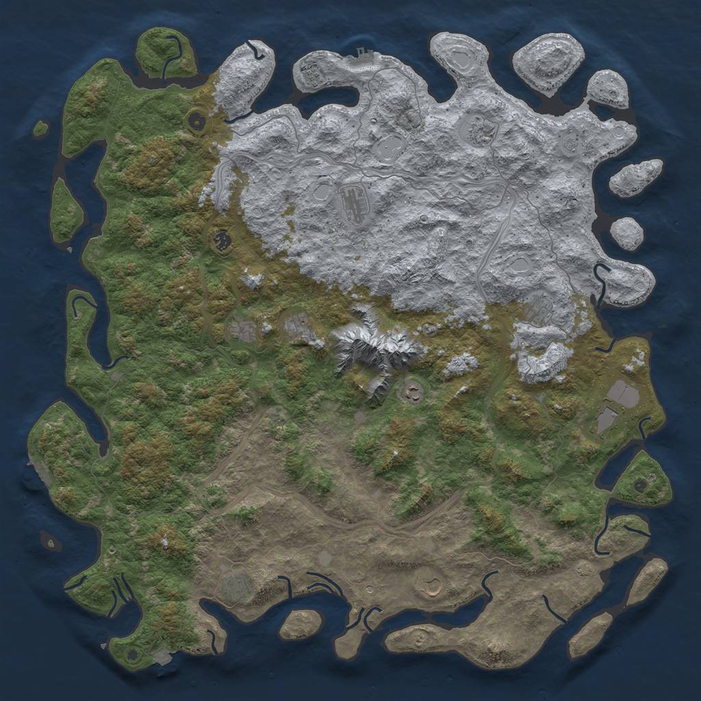 Rust Map: Procedural Map, Size: 5965, Seed: 5965, 19 Monuments
