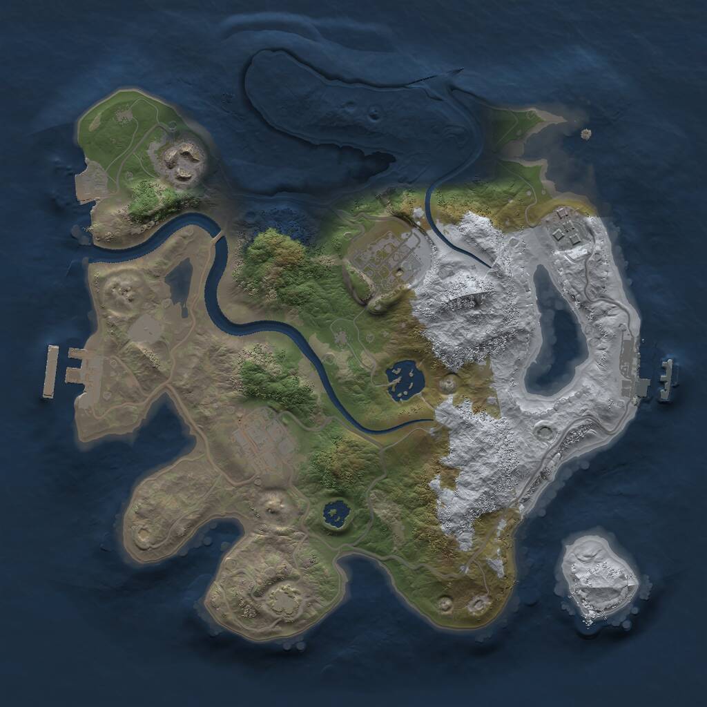Rust Map: Procedural Map, Size: 2700, Seed: 9786013, 9 Monuments
