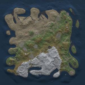 Thumbnail Rust Map: Procedural Map, Size: 3950, Seed: 1648171288, 18 Monuments