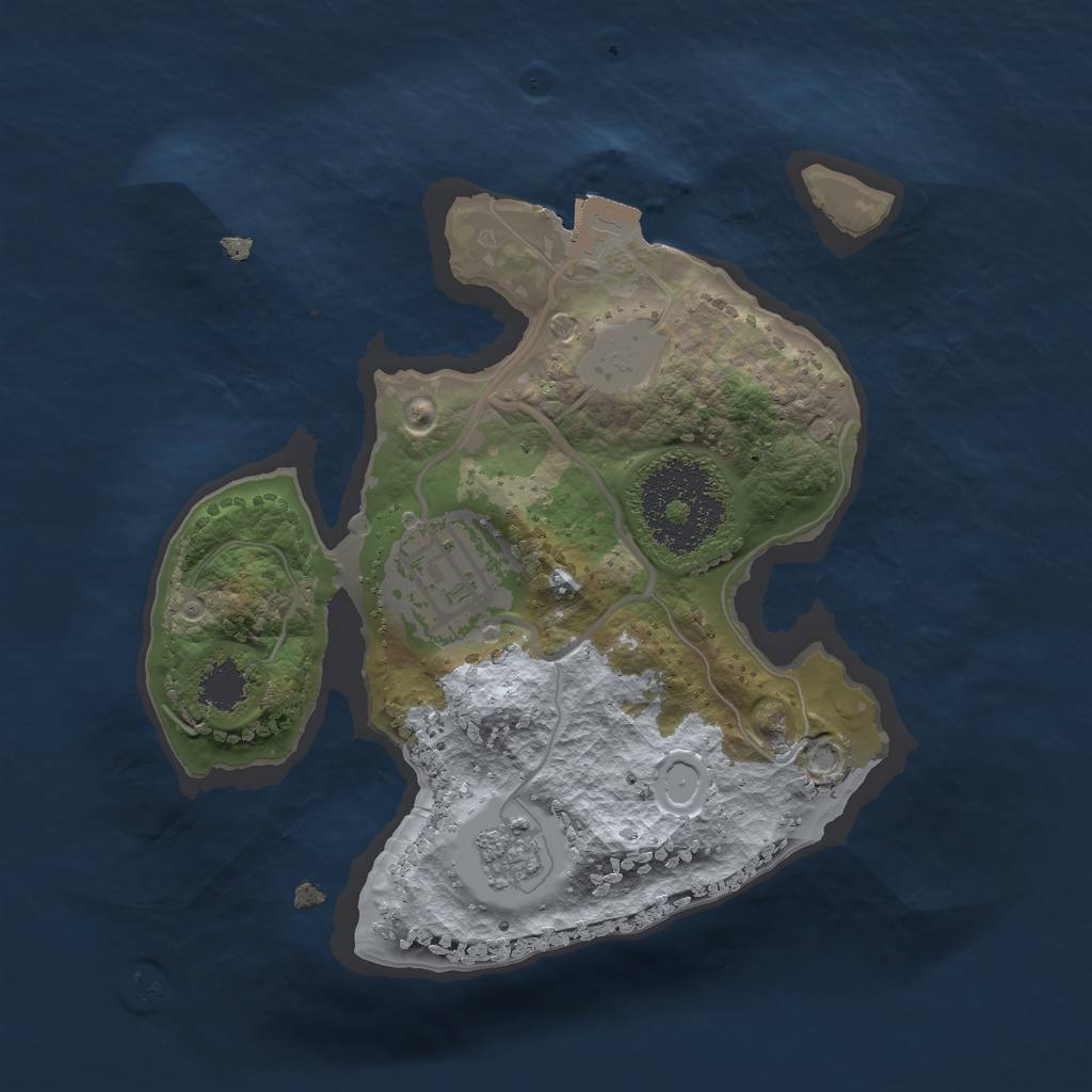 Rust Map: Procedural Map, Size: 1900, Seed: 128926606, 5 Monuments