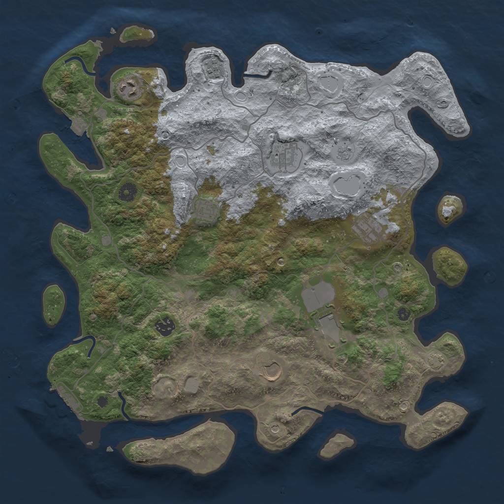 Rust Map: Procedural Map, Size: 4000, Seed: 900420898, 15 Monuments