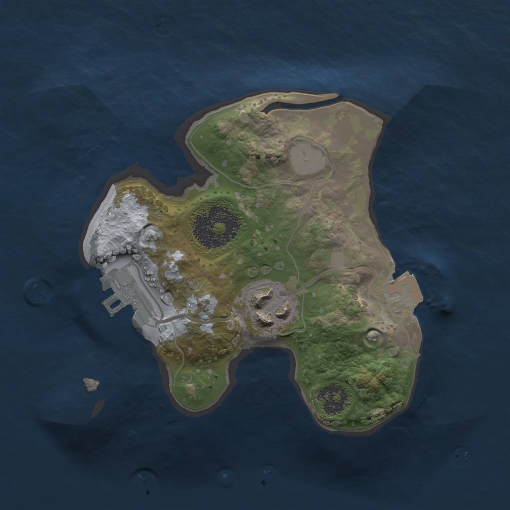 Rust Map: Procedural Map, Size: 1750, Seed: 1010789895, 5 Monuments