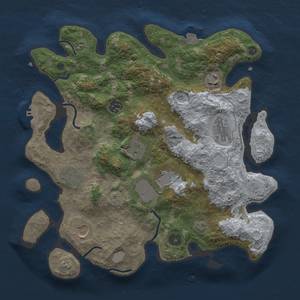 Thumbnail Rust Map: Procedural Map, Size: 3500, Seed: 1330008461, 14 Monuments