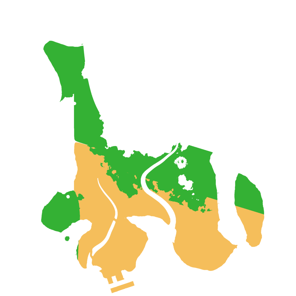 Biome Rust Map: Procedural Map, Size: 2500, Seed: 65689698