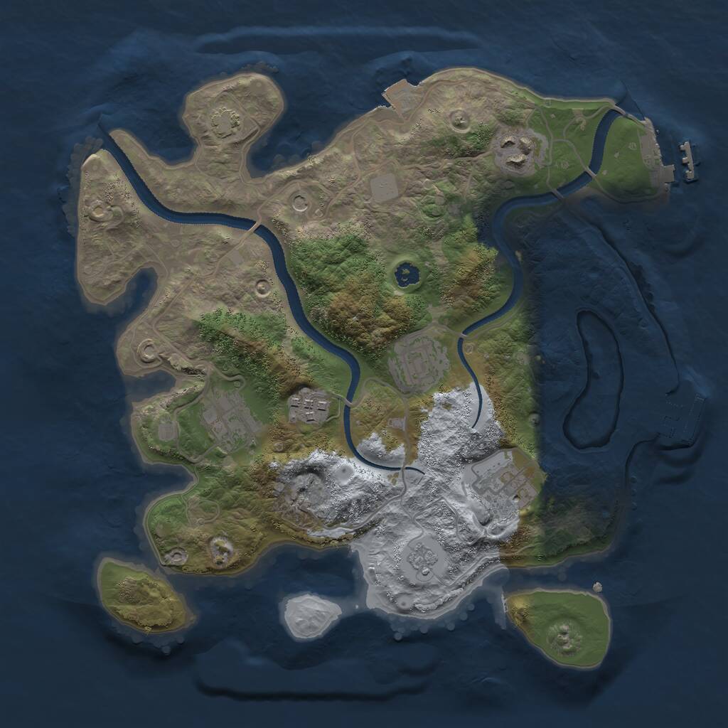 Rust Map: Procedural Map, Size: 3000, Seed: 331, 11 Monuments