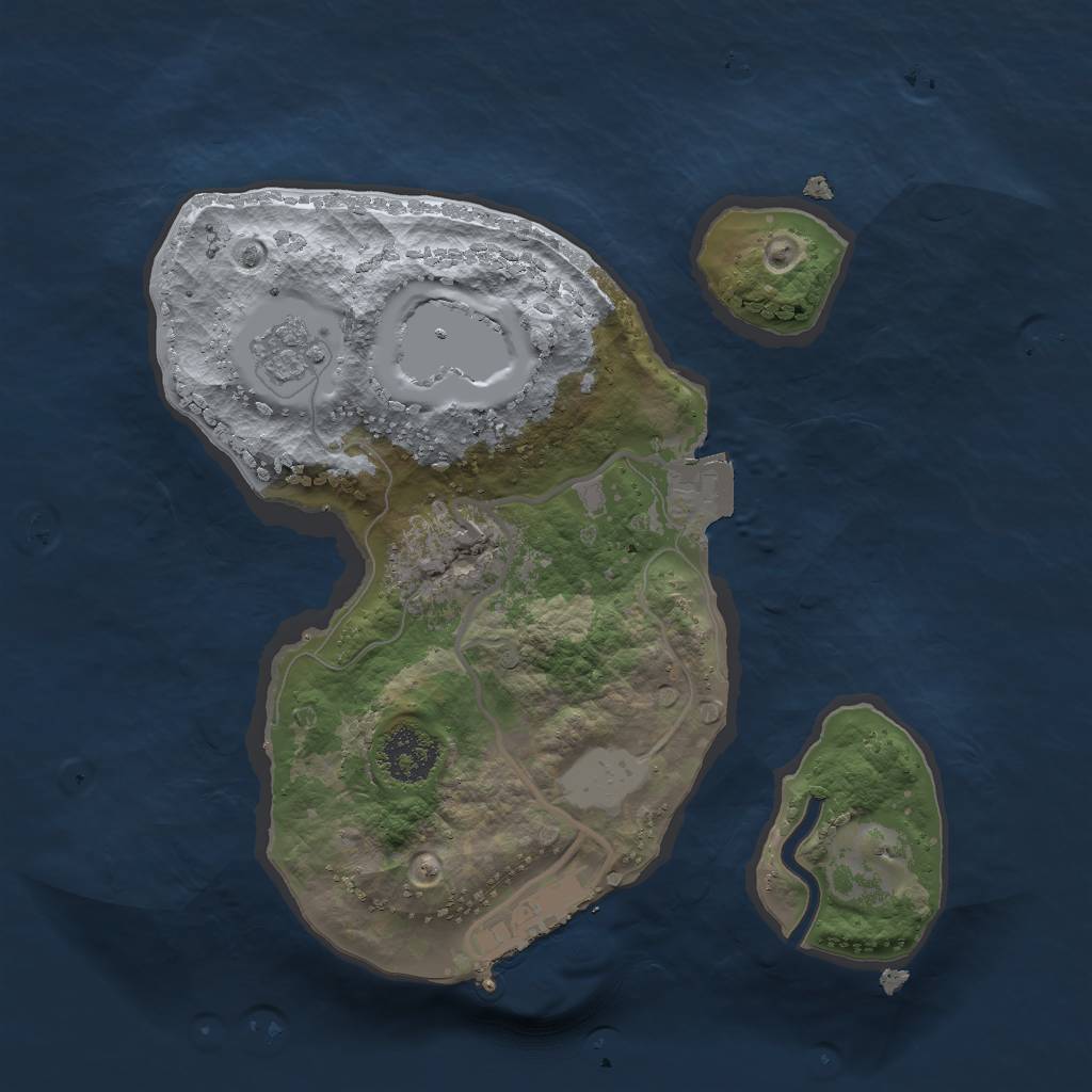Rust Map: Procedural Map, Size: 2000, Seed: 897082785, 5 Monuments
