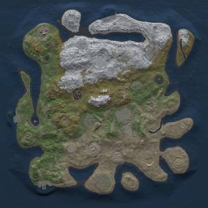 Thumbnail Rust Map: Procedural Map, Size: 3500, Seed: 1935924215, 17 Monuments