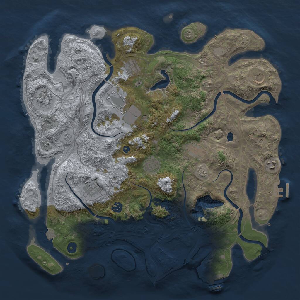 Rust Map: Procedural Map, Size: 4250, Seed: 1472606358, 16 Monuments