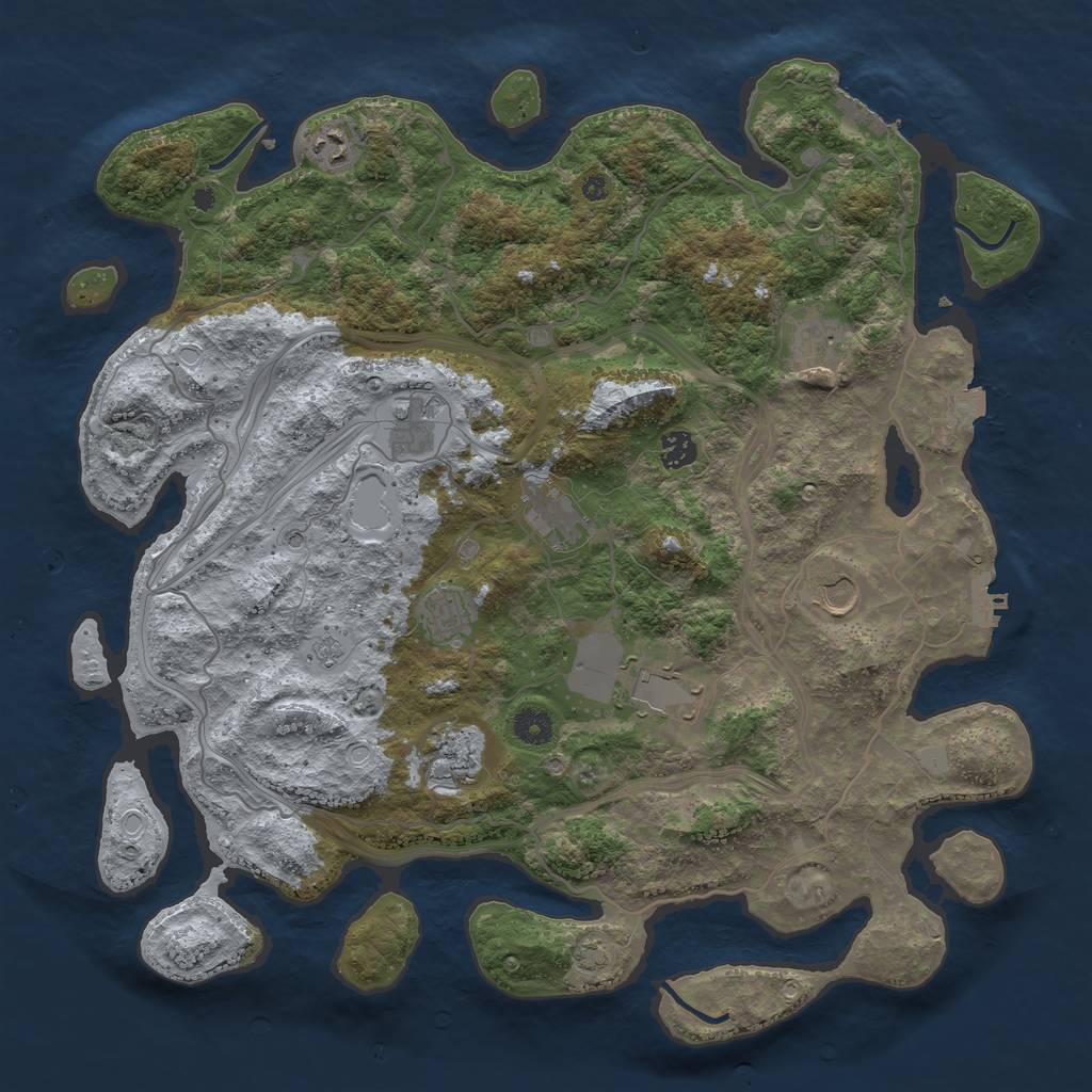 Rust Map: Procedural Map, Size: 4250, Seed: 24202, 17 Monuments