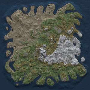 Thumbnail Rust Map: Procedural Map, Size: 5000, Seed: 8888877, 19 Monuments