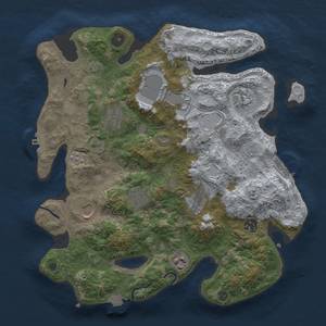 Thumbnail Rust Map: Procedural Map, Size: 3500, Seed: 1246509727, 17 Monuments