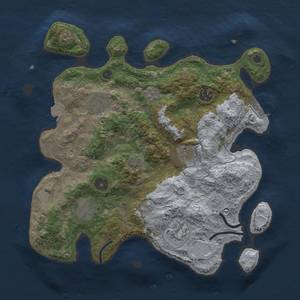 Thumbnail Rust Map: Procedural Map, Size: 3300, Seed: 2080066646, 13 Monuments