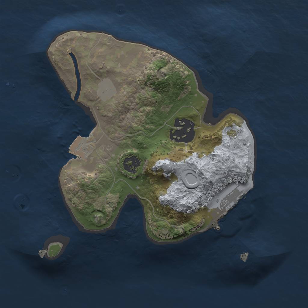Rust Map: Procedural Map, Size: 1800, Seed: 3215342, 5 Monuments