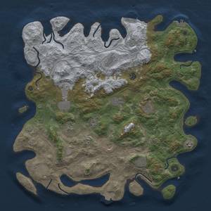 Thumbnail Rust Map: Procedural Map, Size: 4500, Seed: 1436403597, 19 Monuments