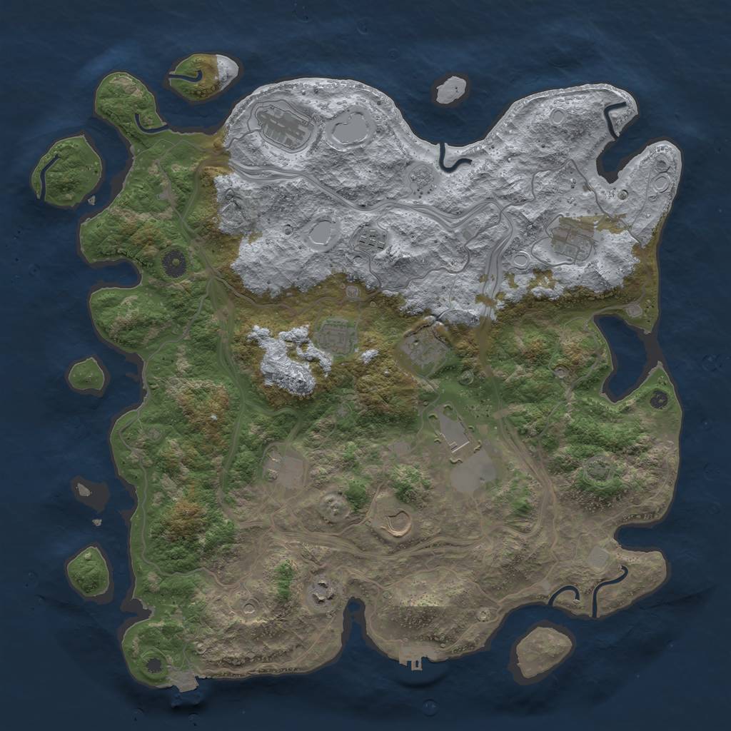 Rust Map: Procedural Map, Size: 4250, Seed: 1722209175, 16 Monuments