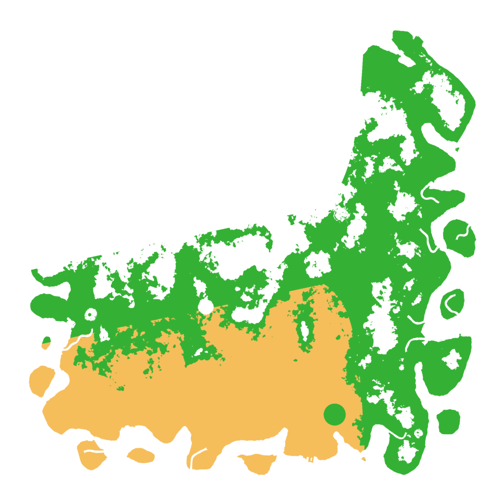 Biome Rust Map: Procedural Map, Size: 6000, Seed: 9743
