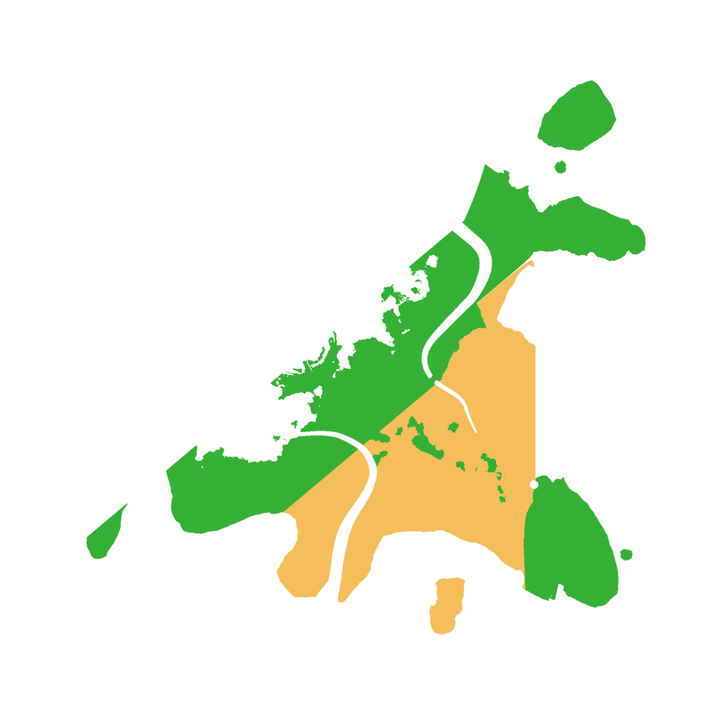 Biome Rust Map: Procedural Map, Size: 2400, Seed: 252490