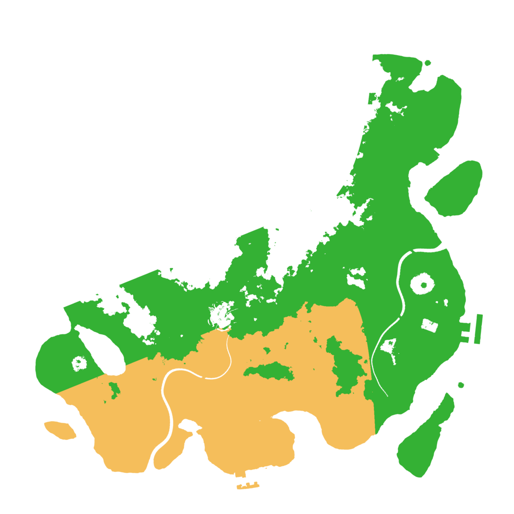 Biome Rust Map: Procedural Map, Size: 3500, Seed: 78569