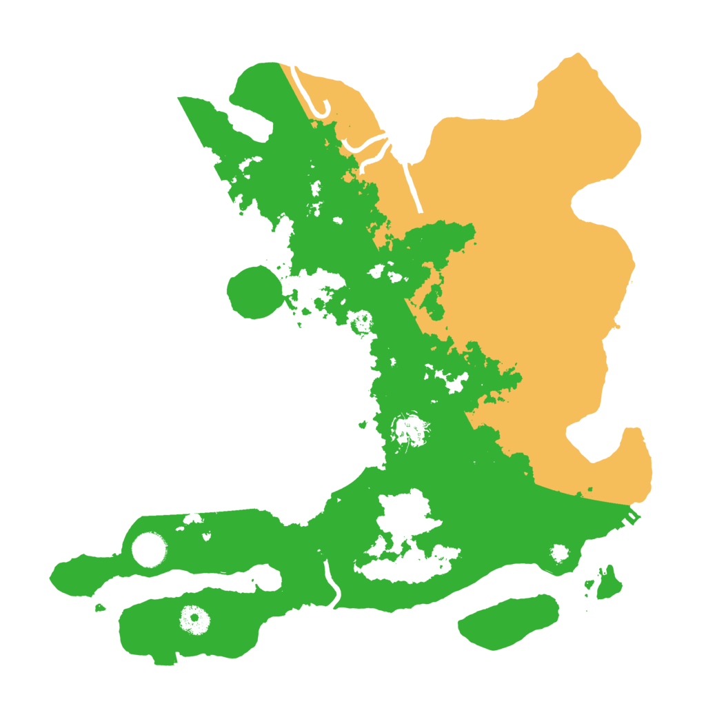 Biome Rust Map: Procedural Map, Size: 3600, Seed: 20230803