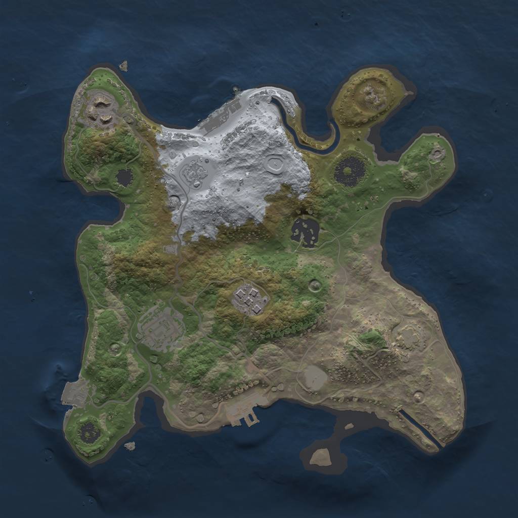Rust Map: Procedural Map, Size: 2600, Seed: 176979440, 11 Monuments