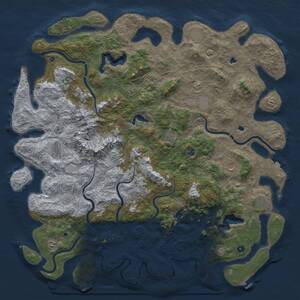 Thumbnail Rust Map: Procedural Map, Size: 6000, Seed: 2214, 17 Monuments