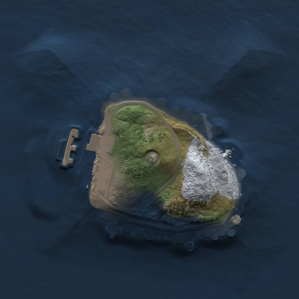 Rust Map: Procedural Map, Size: 1200, Seed: 868695, 2 Monuments