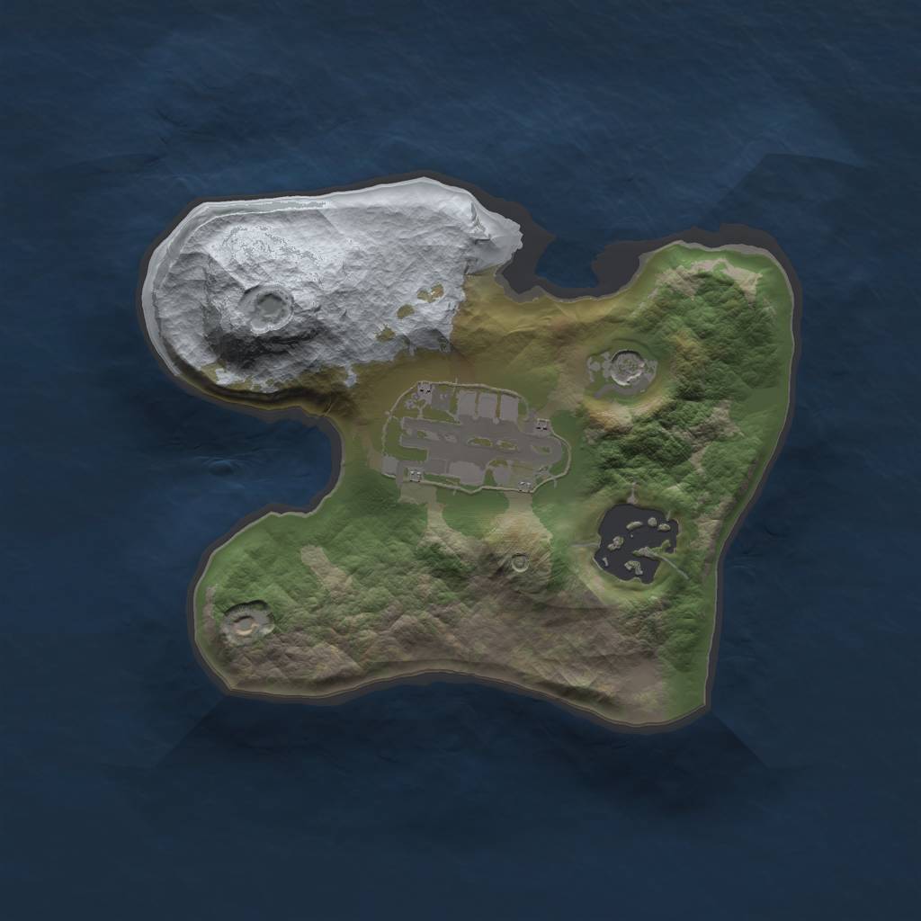 Rust Map: Barren, Size: 1700, Seed: 648252, 5 Monuments