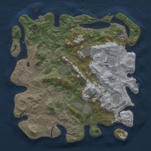 Thumbnail Rust Map: Procedural Map, Size: 4250, Seed: 705188110, 19 Monuments