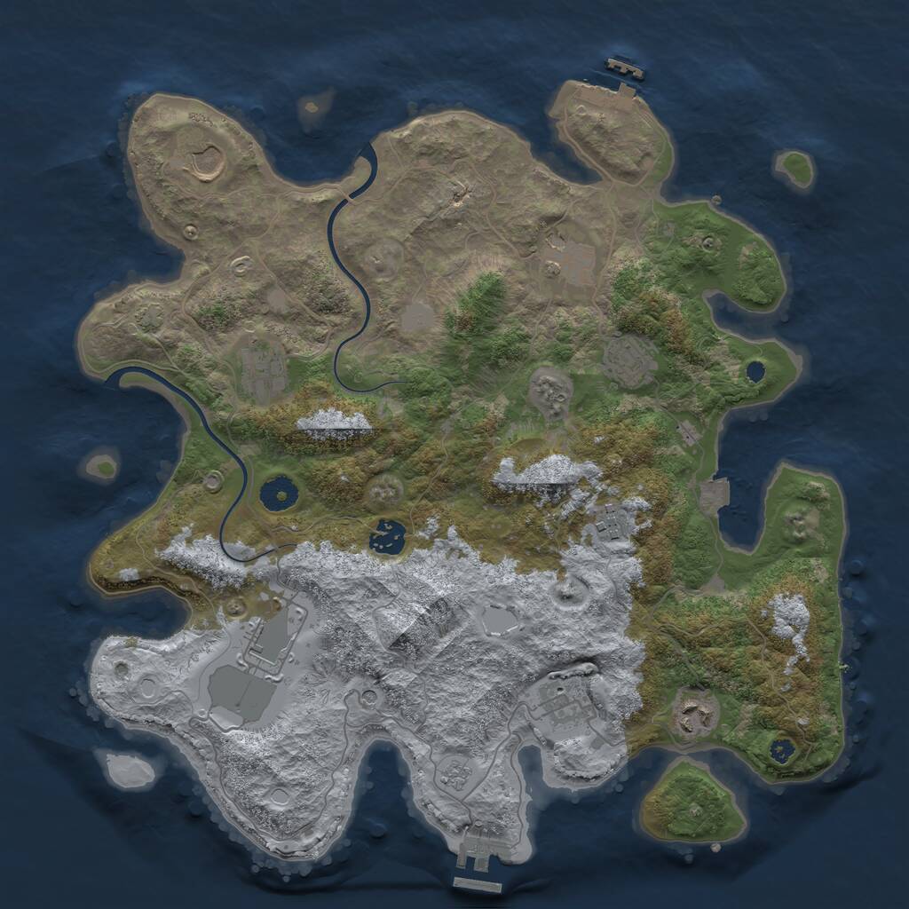 Rust Map: Procedural Map, Size: 3800, Seed: 20221208, 15 Monuments