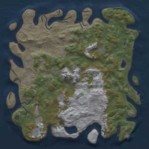 Thumbnail Rust Map: Procedural Map, Size: 5000, Seed: 1828081578, 19 Monuments