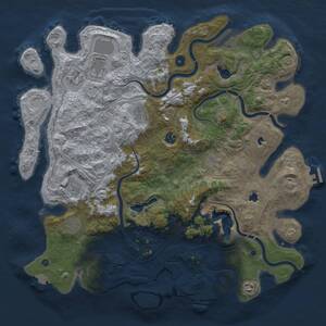 Thumbnail Rust Map: Procedural Map, Size: 4500, Seed: 1502123605, 15 Monuments