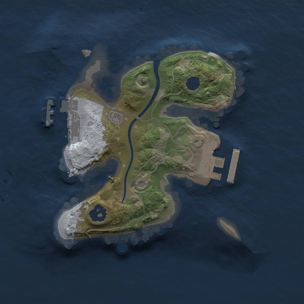 Rust Map: Procedural Map, Size: 1800, Seed: 24202, 3 Monuments