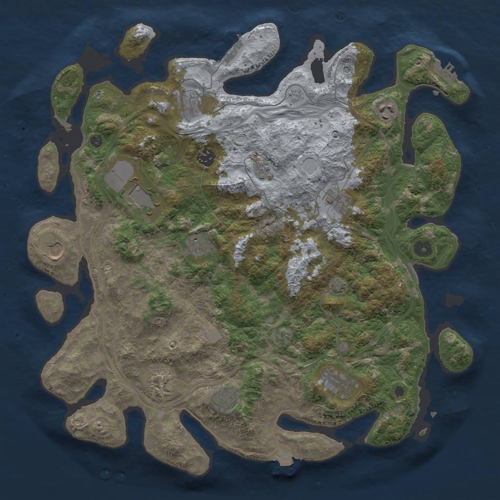 Rust Map: Procedural Map, Size: 4250, Seed: 1777981989, 19 Monuments
