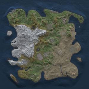 Thumbnail Rust Map: Procedural Map, Size: 3500, Seed: 1448864873, 18 Monuments