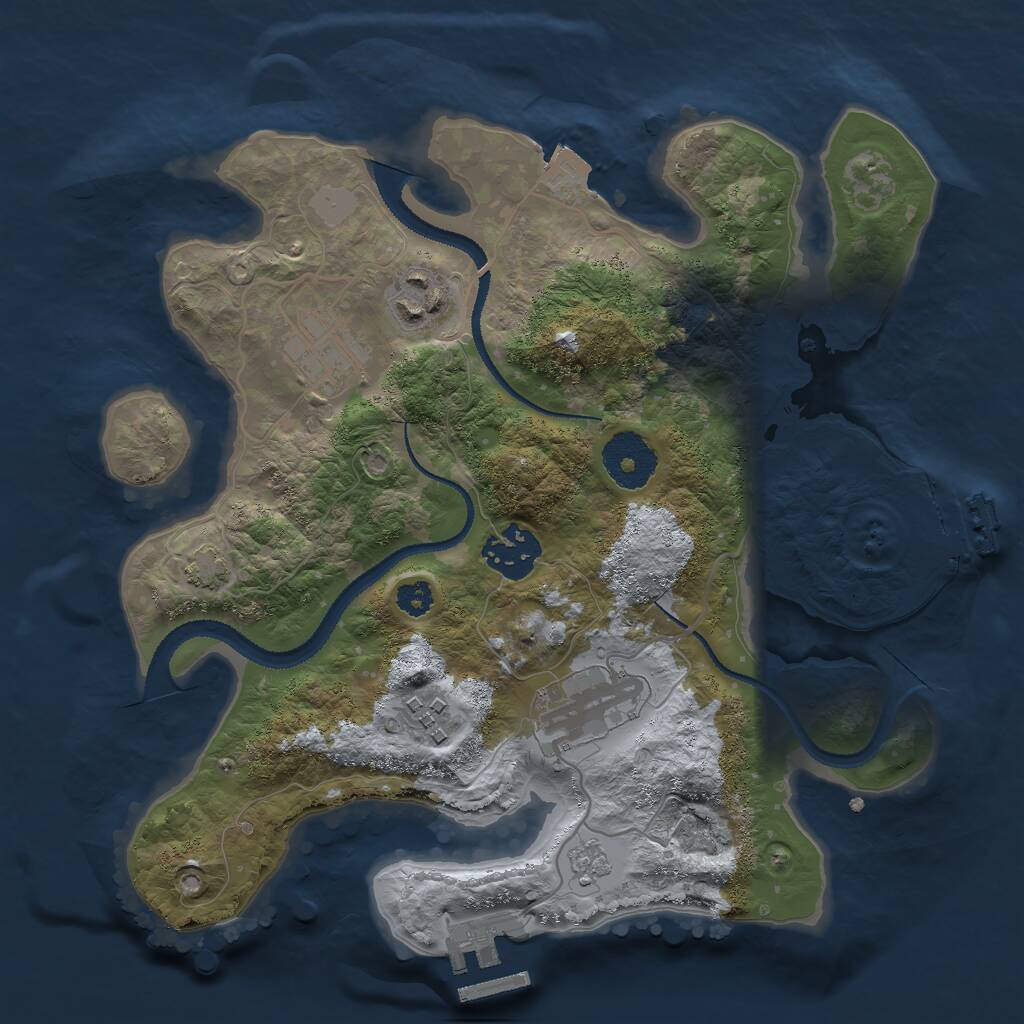 Rust Map: Procedural Map, Size: 2850, Seed: 331589, 10 Monuments
