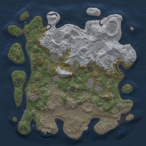 Thumbnail Rust Map: Procedural Map, Size: 4000, Seed: 28311870, 18 Monuments