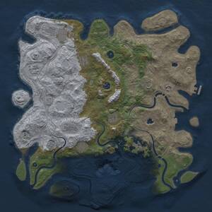 Thumbnail Rust Map: Procedural Map, Size: 4500, Seed: 46227268, 17 Monuments