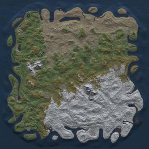 Thumbnail Rust Map: Procedural Map, Size: 6000, Seed: 6009821, 19 Monuments