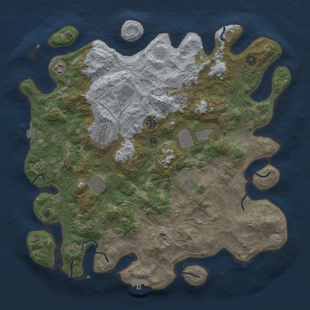 Rust Map: Procedural Map, Size: 4250, Seed: 675999948, 15 Monuments