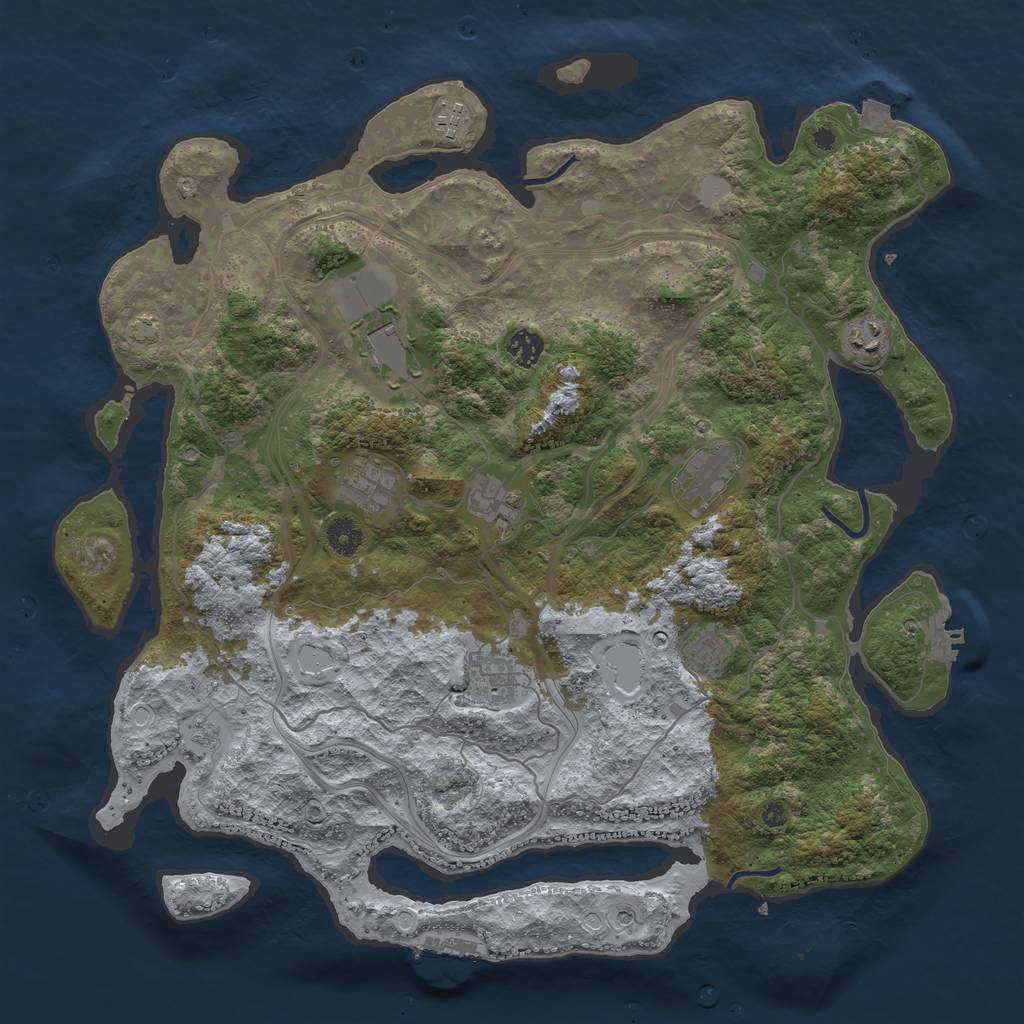 Rust Map: Procedural Map, Size: 4250, Seed: 1589236, 17 Monuments
