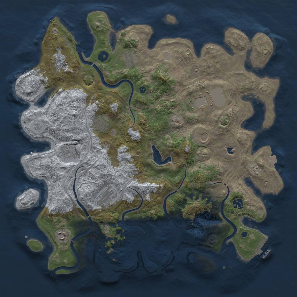 Rust Map: Procedural Map, Size: 4250, Seed: 512489266, 16 Monuments