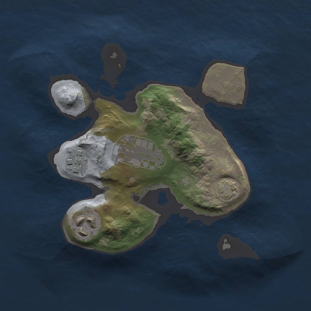 Rust Map: Barren, Size: 2000, Seed: 12345678, 6 Monuments