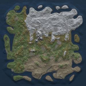 Thumbnail Rust Map: Procedural Map, Size: 5000, Seed: 1746807545, 19 Monuments