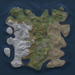 Thumbnail Rust Map: Procedural Map, Size: 3500, Seed: 1864328423, 17 Monuments