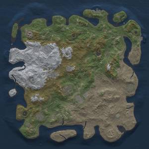 Thumbnail Rust Map: Procedural Map, Size: 4500, Seed: 1197421784, 19 Monuments