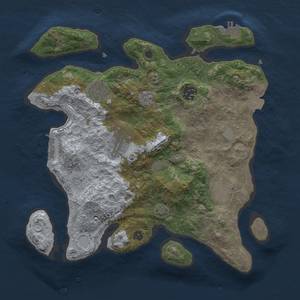 Thumbnail Rust Map: Procedural Map, Size: 3200, Seed: 676477775, 13 Monuments
